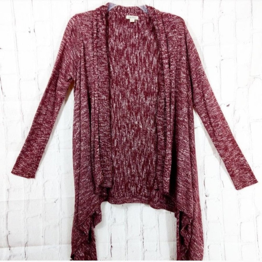 Lucky Brand Red Open Front Cardigan sweater